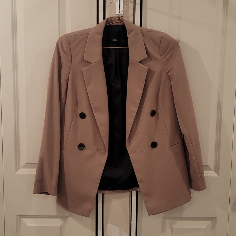 COPY - River island camel double breasted blazer